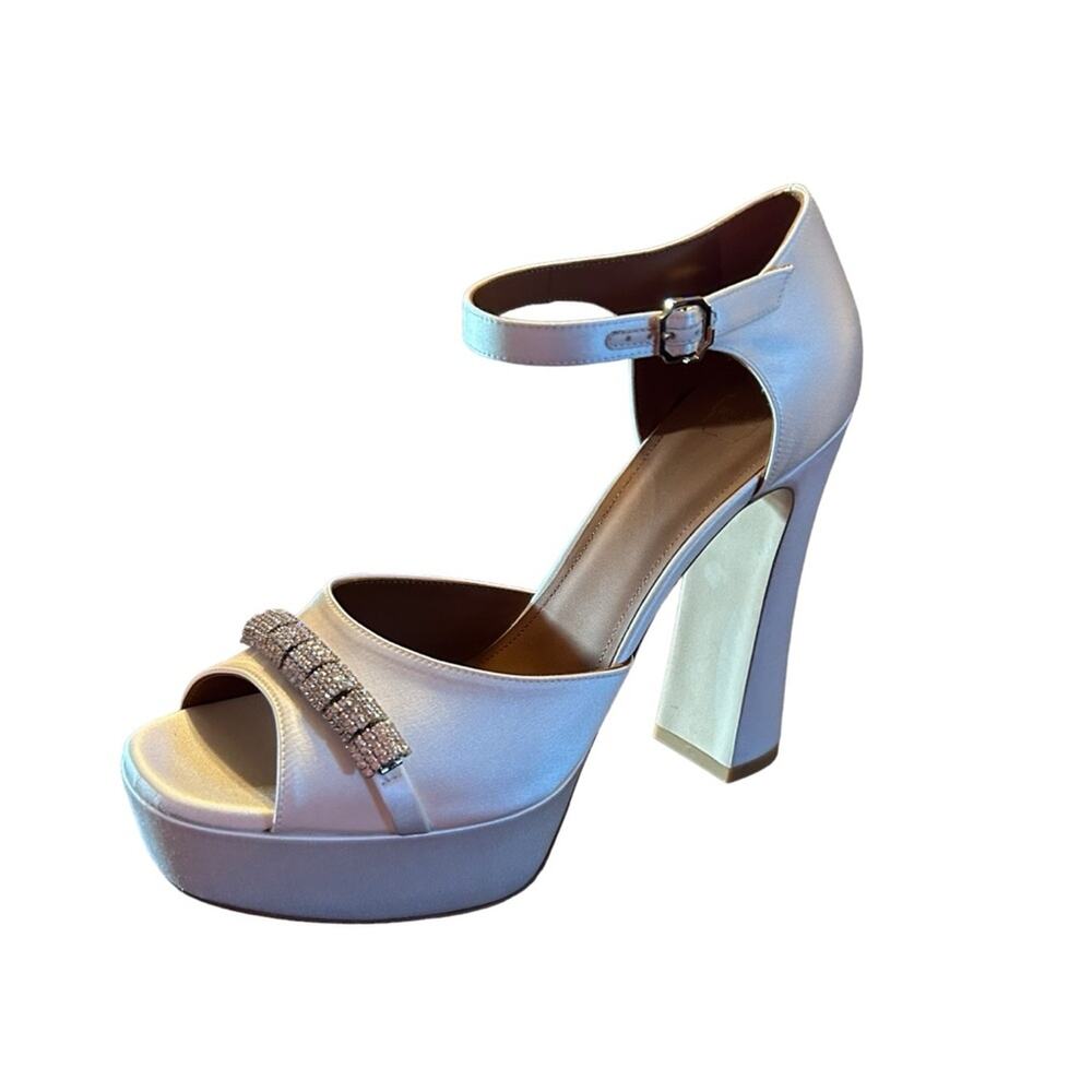Malone Souliers Yurkia Crystal Platform Sandals Block Heel Open Toe NEW EU 41